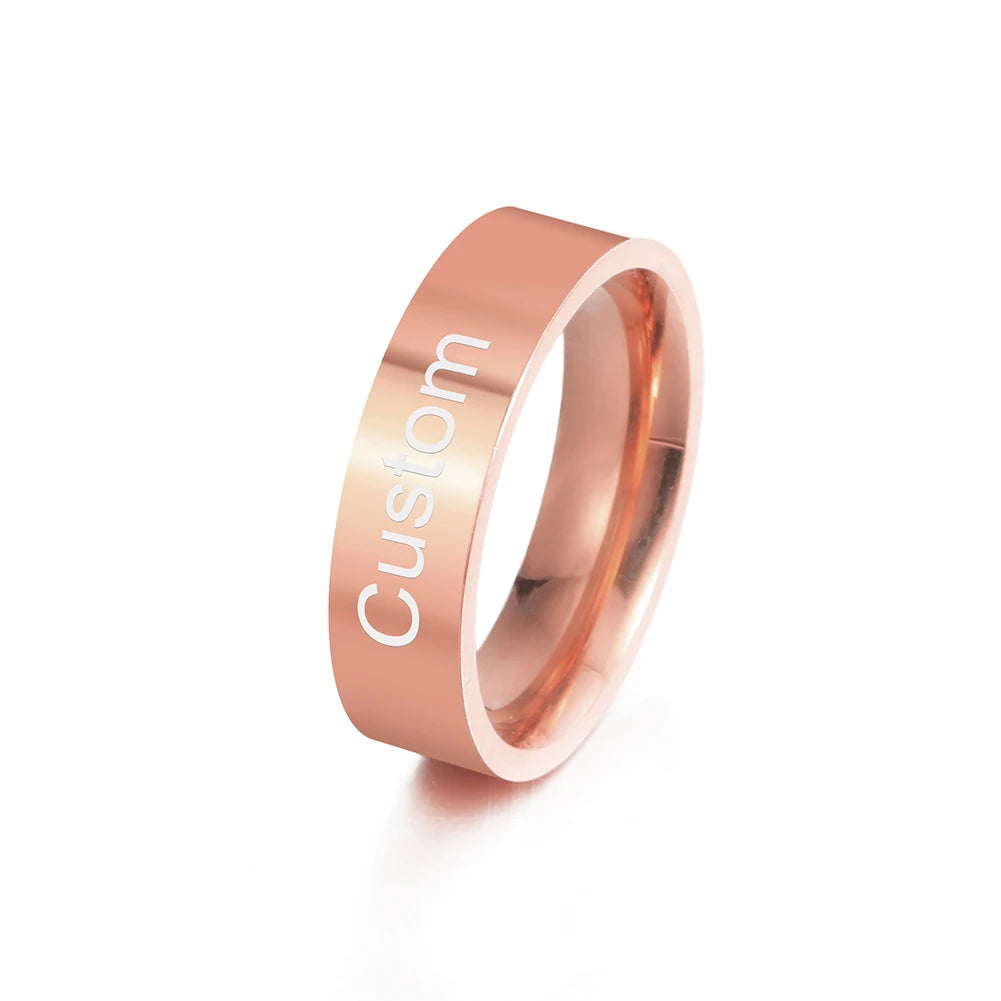 Personalisierbarer Edelstahl Partnerring