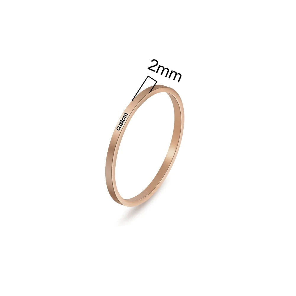 Personalisierbarer Edelstahl Partnerring