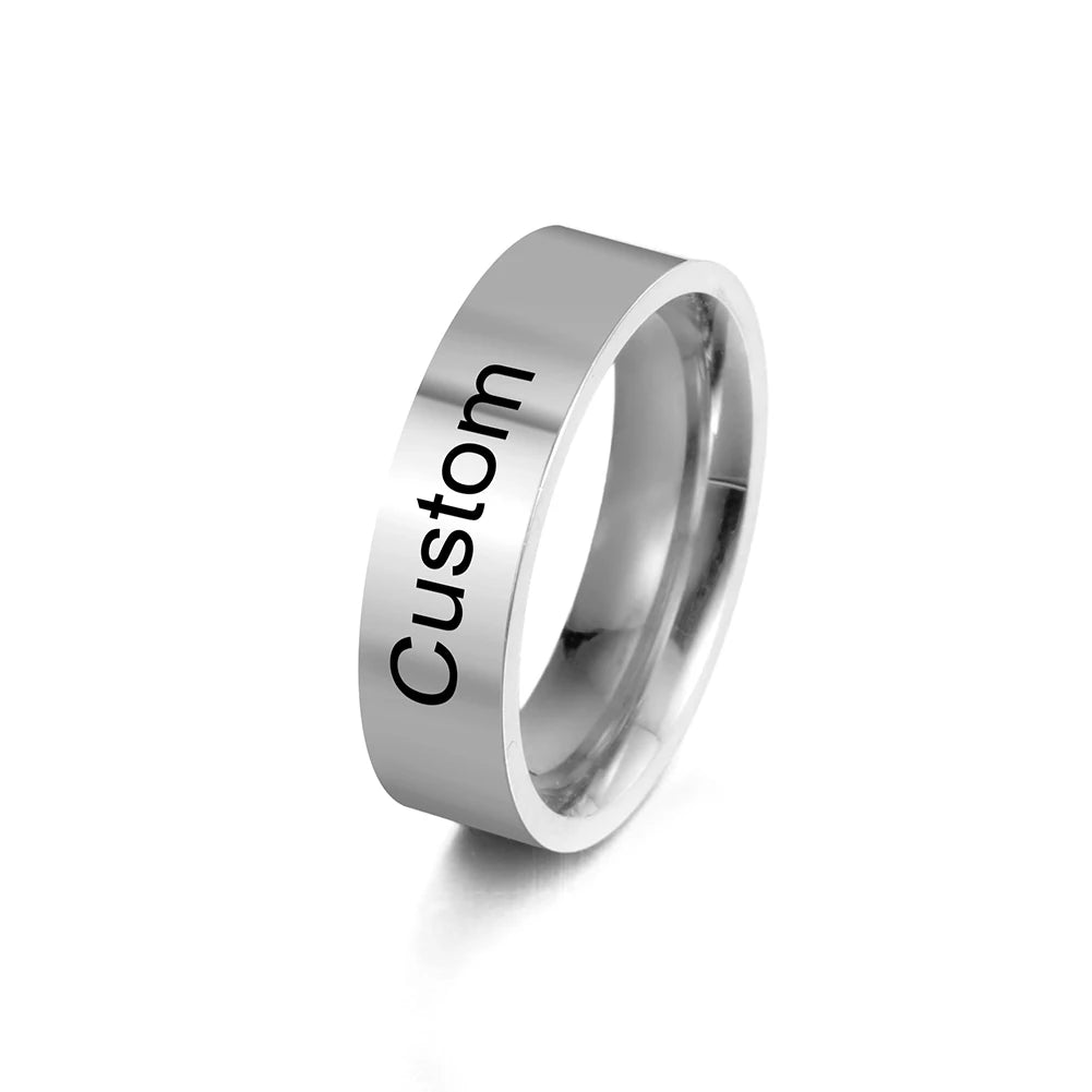 Personalisierbarer Edelstahl Partnerring