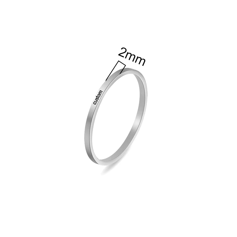 Personalisierbarer Edelstahl Partnerring