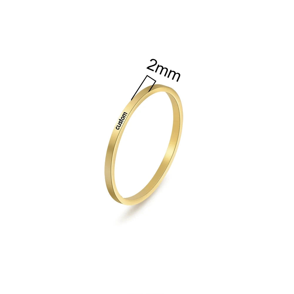 Personalisierbarer Edelstahl Partnerring