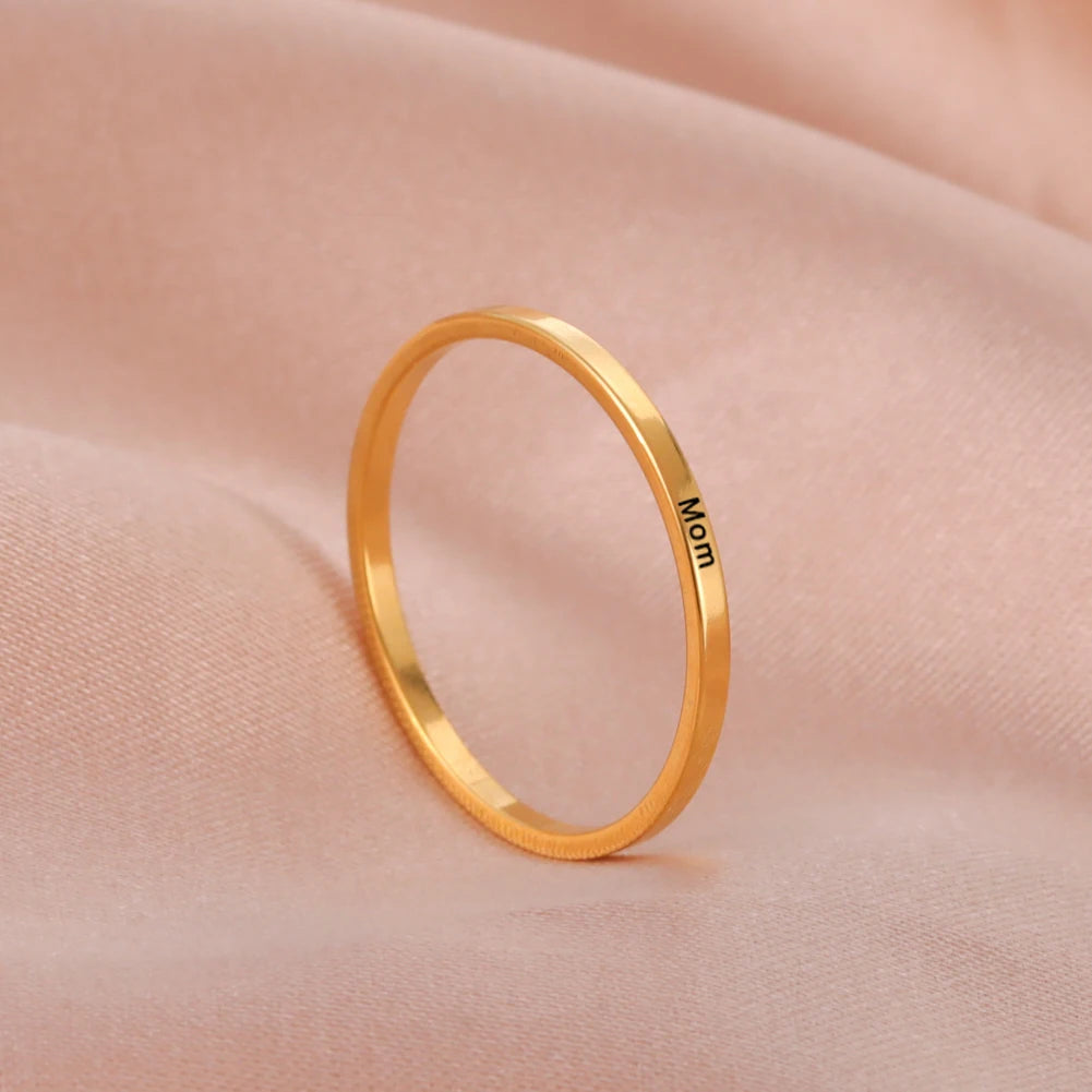 Personalisierbarer Edelstahl Partnerring