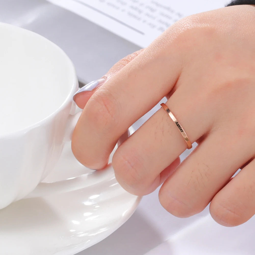 Personalisierbarer Edelstahl Partnerring