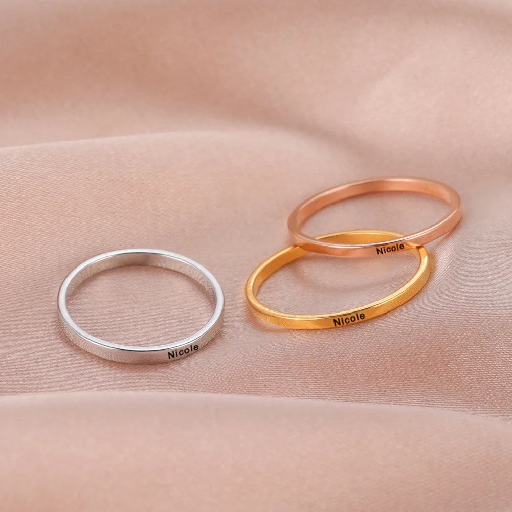 Personalisierbarer Edelstahl Partnerring
