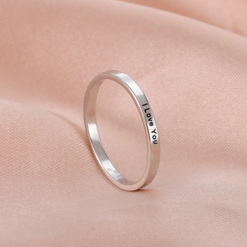 Personalisierbarer Edelstahl Partnerring
